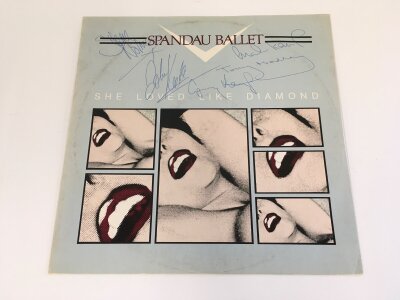A fully signed Spandau Ballet 12" single, no COA.