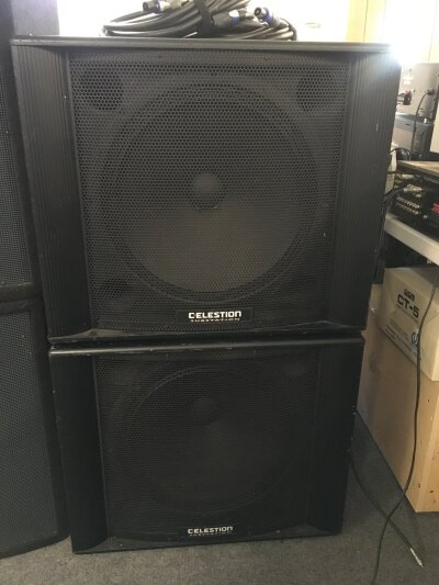 A pair of Celestion Substation speakers. Comes with leads.