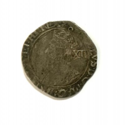 Charles I hammered silver shilling. (drilled).