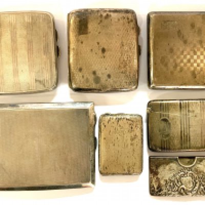 A selection of Hallmarked silver cigarette case, calling cards cases etc. (From the Estate of the late Alderman L Miles Ref Lot 701).
