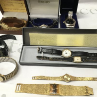 A collection of assorted watches including Seiko Rotary etc.