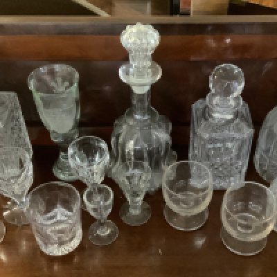 A good collection of vintage and antique glassware.