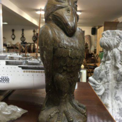 A plaster Martin Brothers style bird ornament