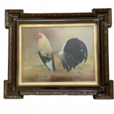 A Framed early 20th Century oil painting study of an old English coverall. 71cm x 60cm.