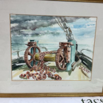 a watercolour by Michael Blocman dated October 1982, approx size 58x69cm.