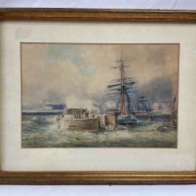 a water colour painting by Robert Ernest Roe 1852-1921. Approx size 41x32.
