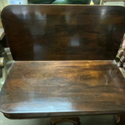 A Late William VI Rosewood card table. 91cm x 44cm x 77cm- NO RESERVE