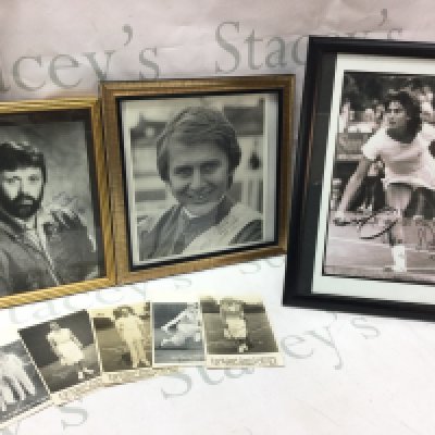 Sporting autographs including Fred Perry.