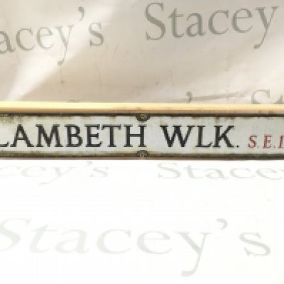 An Enamel Lambeth walk S.E.11 sign, 53cm long approximately