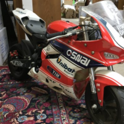 Csnai mini motorcycle . 115cm long 64cm tall Approx