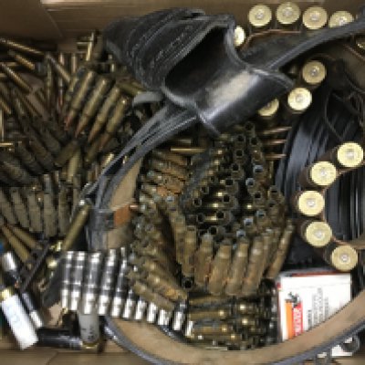 A collection of bullets including belts , shotgun shells etc. this lot cannot be posted
