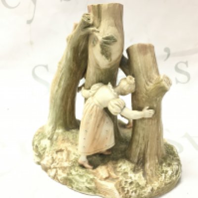 Royal Worcester Hide and Seek figural vase , Approx 15cm tall. This lot cannot be posted