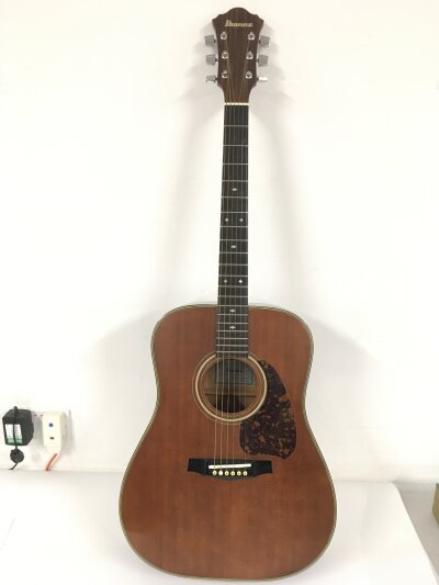 An Ibanez S300SV acoustic guitar. Comes with soft carry case.