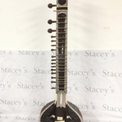 A cased sitar.