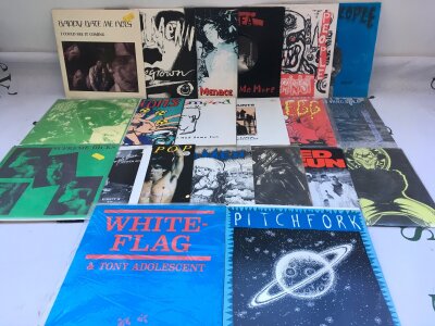 20 grunge, punk and alt rock 7" singles by various artists including Leatherface, Pitchfork, Naked Raygun and others.