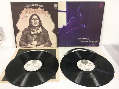 Two first UK pressings of Ian Matthews LPs on the Vertigo label comprising Tigers Will Survive 6360 056 and If You Saw Thro' My Eyes 6360 034. Both housed in gatefold sleeves with Vertigo swirl inner sleeves. Vinyl EX.