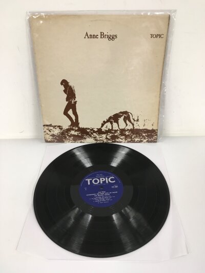 A first UK pressing of the self titled Anne Briggs LP on the Topic label (blue) from 1971 12T 207. Vinyl EX.