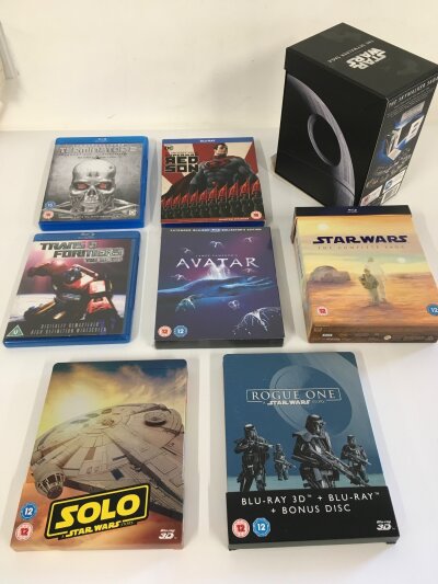A small collection of sci-fi movie BluRays.