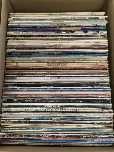 Two boxes of LPs by various artists including Small Faces, The Sweet, The Move and many more.