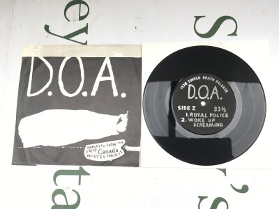A first Canadian pressing EP by DOA. EX/VG+.