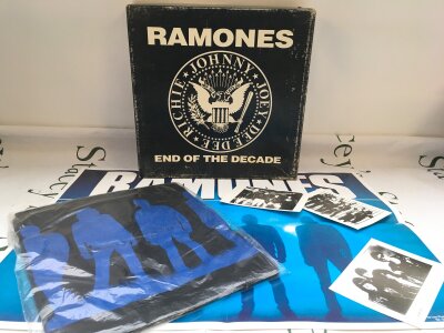 A limited edition Ramones End Of The Decade x6 12" vinyl box set complete with inserts.