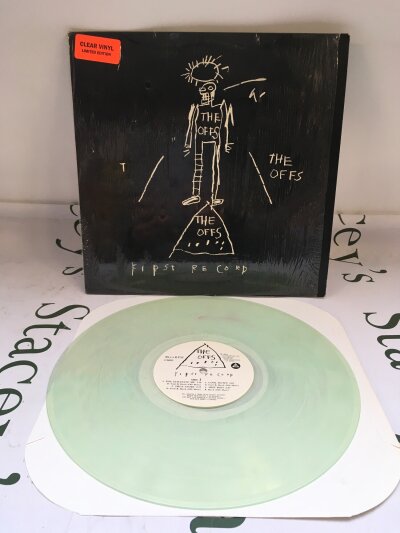 A limited edition clear vinyl pressing of The Offs - First Record LP. Vinyl EX.