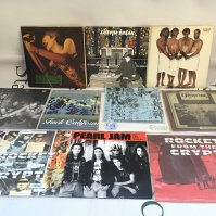 Ten grunge 7" singles and EPs by various artists including Pearl Jam, Mudhoney, Rocket From The Crypt and others.