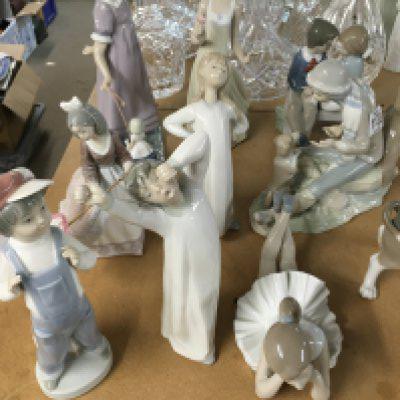 A Collection of ten Lladro figures.