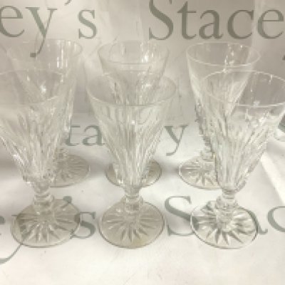 2 sets of 6 Waterford crystal drinking glasses . (D) NO RESERVE