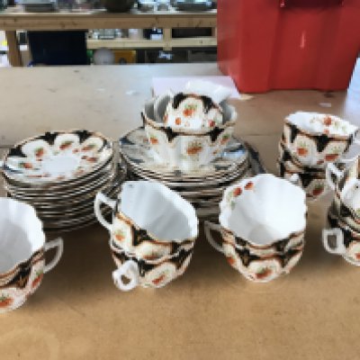 A Melba Bone China tea set including cups, saucers etc