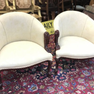 Rope twist Napoleon III style Chairs, back legs on one chair restored and damaged . 76 cm tall, 70cm wide
