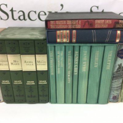 A collection of Folio Society books comprising a seven volume Bronte set, Moby Dick, Cold Comfort Farm and others. Shipping category D.
