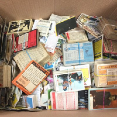 A large box of trade cards, A+BC Topps Football , Monkees. No reserve . Postage cat C