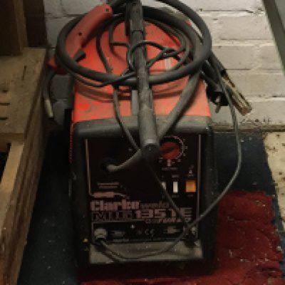 A Clarke Mig Welder 135TE Turbo Working Order. Viewing by appointment sold in situ buyer to collect RM15 South Ockendon.