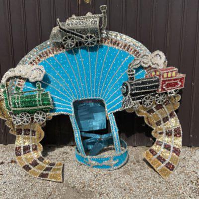 An elaborate Mardi Gras costume the theme &#2013265940The Age of Steam&#2013265941 worn and made for the New Orleans Mardi Gras Circa 2010, Purchased at Vicky Vines Auction, Houston Texas. Wire framed and sequin covered. (A)