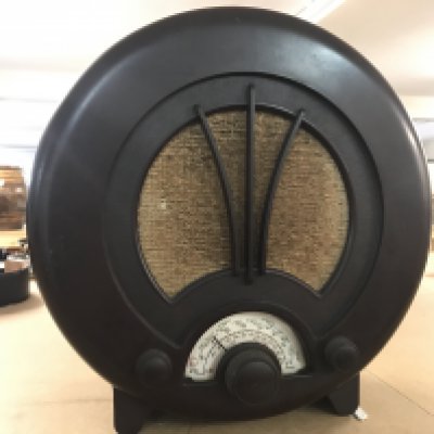 An Ekco All Electric radio type A.D75 Receiver art deco radio, postage category C