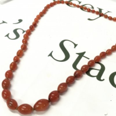 Graduated bakelite amber necklace , 85cm long. 115g total weight. Postage category A