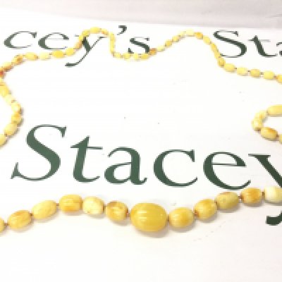 A Baltic amber butterscotch necklace, 120cm 60g