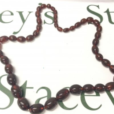 A Heavy Cherry Amber Baltic Necklace, 86cm 105g