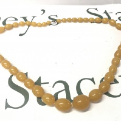 Butterscotch amber necklace , 80cm long. 113g Postage category A