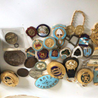 A collection of Masonic badges some from the 1930s tokens and other related items.- NO RESERVE