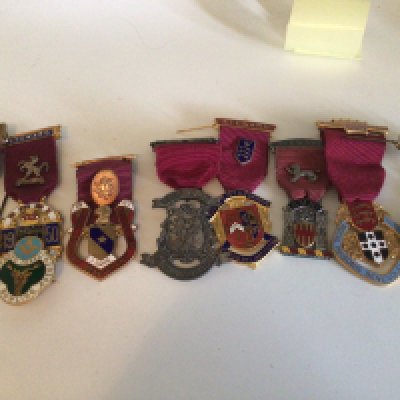 A Collection of Masonic Stewards jewels 1950 and 1960- NO RESERVE