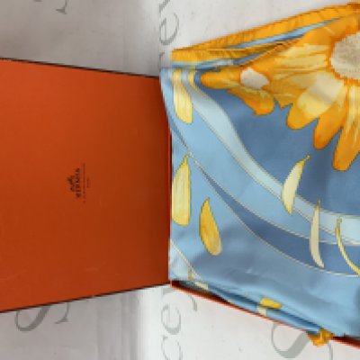 A Hermes silk scarf &lsquo;Au Gre Au Vent&rsquo; (to the whim of the wind).