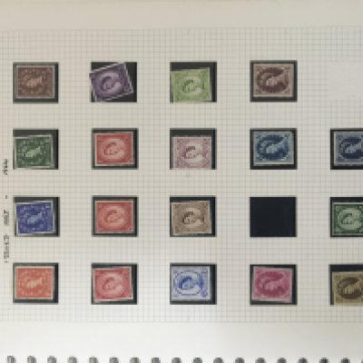 A box containing nine albums of British and world stamps both used and unused a mixed collection mainly 1930 onwards including unused pictorial Elizabeth II and many other world stamps. (9)
