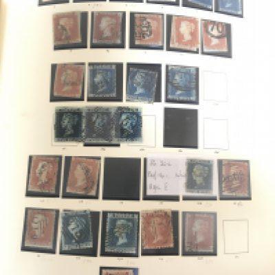 A Windsor Album Stanley Gibbons Ninth edition. Containing a comprehensive collection of stamps from 1840- to pre decimal Elizabeth II commencing with three penny blacks a time line of Penny reds and a used triple 2d blue numerous other Victorian and later stamps excluding the high values also loose stamps and covers.