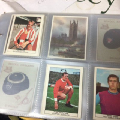 Five well presented albums of cigarette cards including football cards Wills players including sporting champions of 1923 & 1936 Lambert & Butler vintage motorcycles