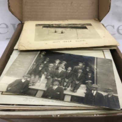 A box of vintage postcards , no reserve . Postage category B