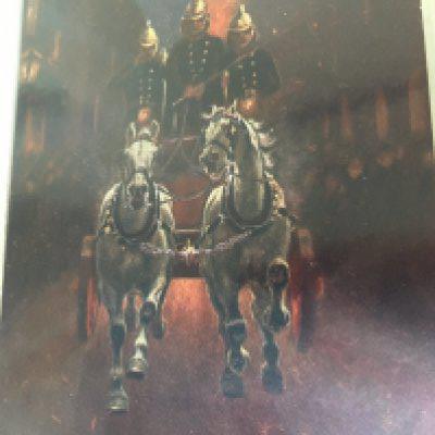 A box containing vintage cigarette cards first day covers Vintage postcards including Themed Tuck cards Police Fireman street scenes. other ephemera playing cards etc ..