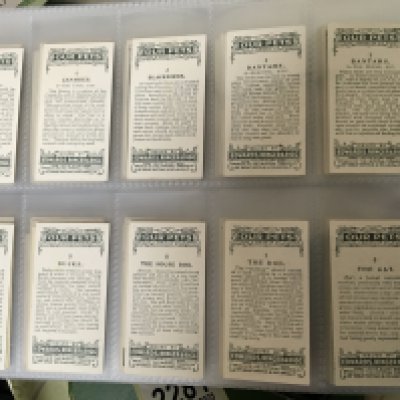Six albums containing a well presented collection of Vintage cigarette cards some postcards and other collectors cards including a good set Edwards Ringer & Bigg Our Pets